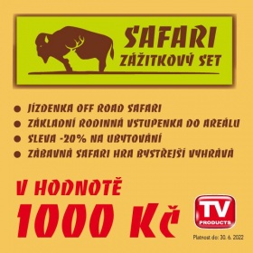 Safari zážitkový set pro zákazníky TV productu.